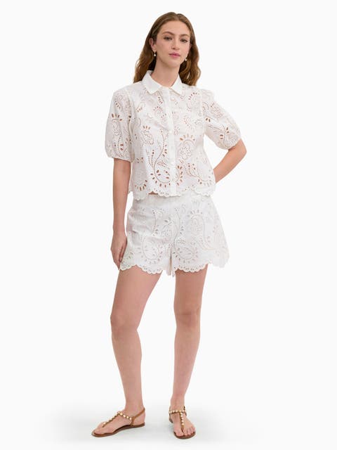 Brielle Poplin Eyelet Shirt