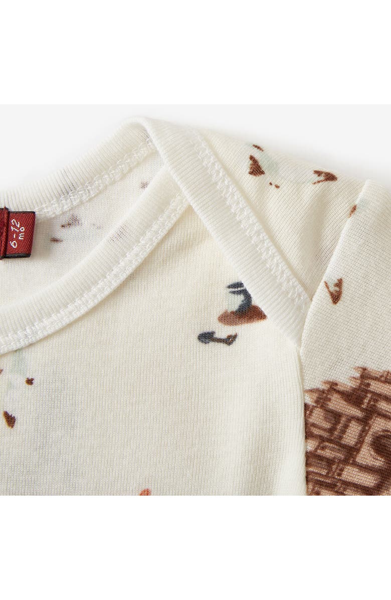 Milkbarn Organic Cotton Long Sleeve One Piece, Alternate, color, Sandcastle