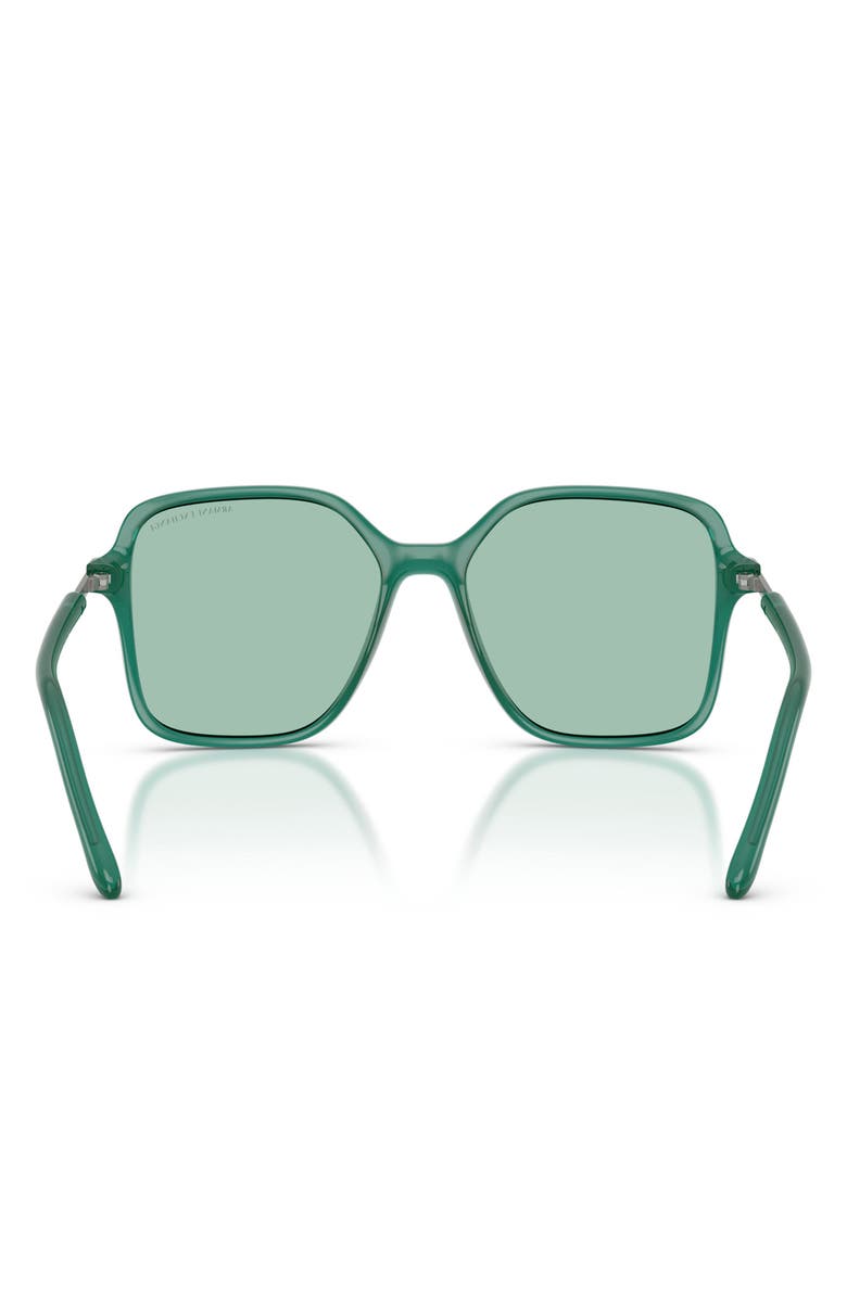 AX Armani Exchange 53mm Butterfly Sunglasses, Alternate, color, Shiny Opal Teal / Green