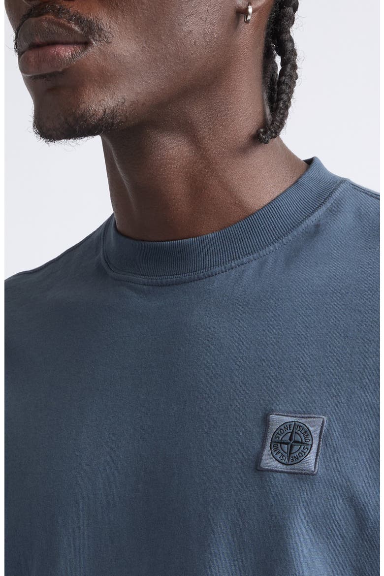 Logo Patch Cotton T-Shirt, Alternate, color, SLATE BLUE