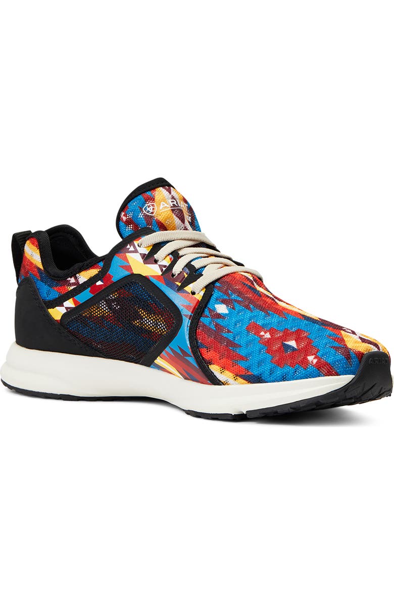 Ariat Fuse Low Top Sneaker, Main, color, Blue Geo Print