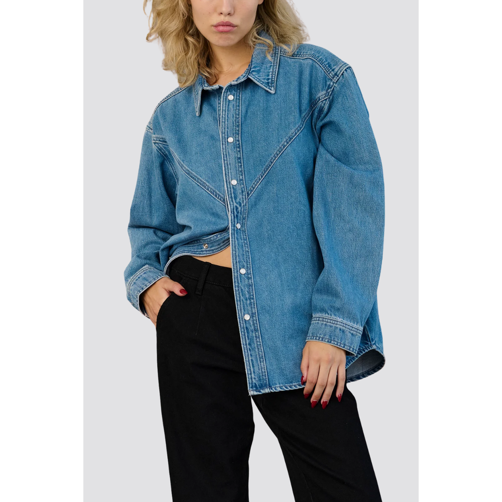 Tt Studios Usher Denim Shirt In Blue