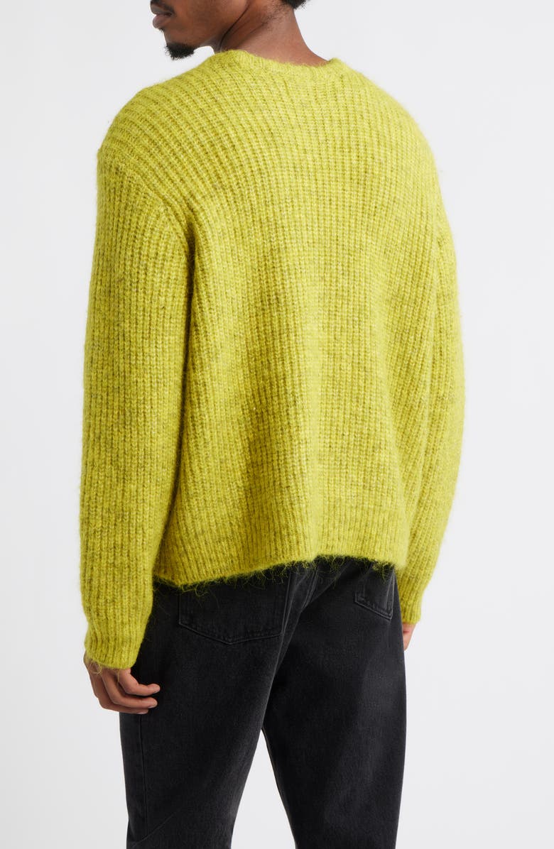 Obey Dexter Relaxed Sweater, Alternate, color, Chartreuse