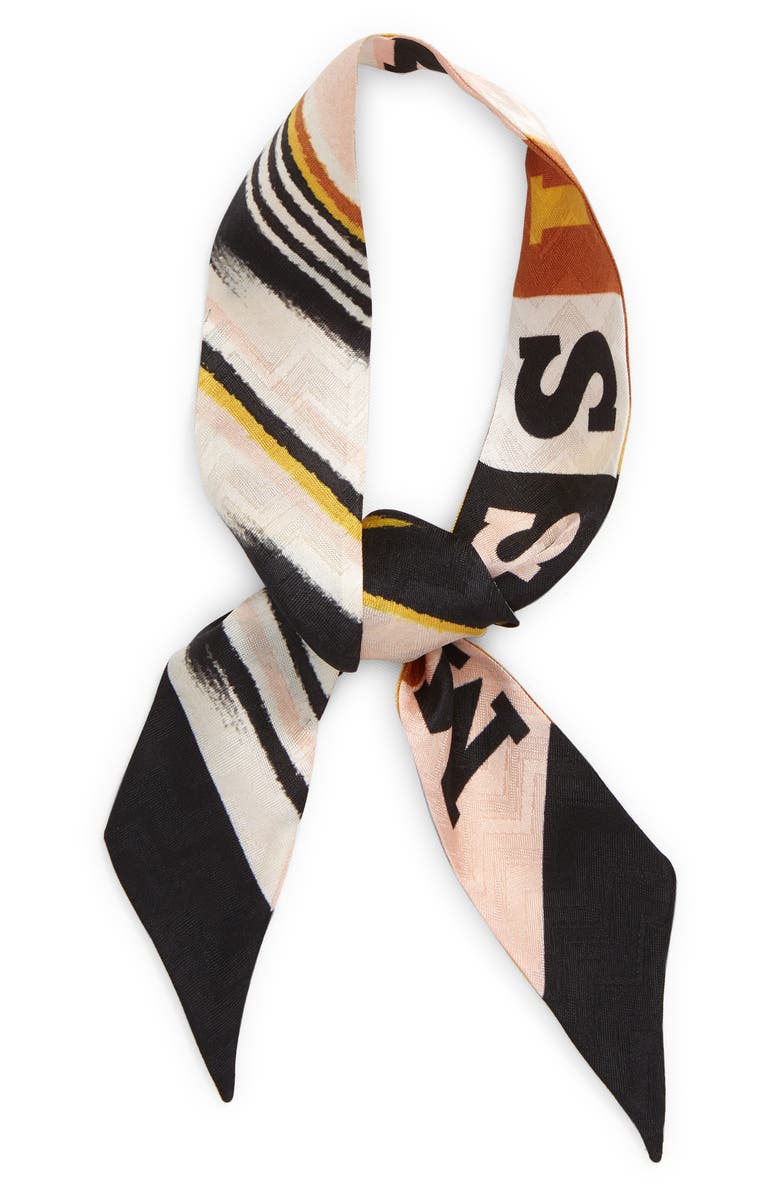 Missoni Ribbon Silk Twill Skinny Scarf, Main, color,