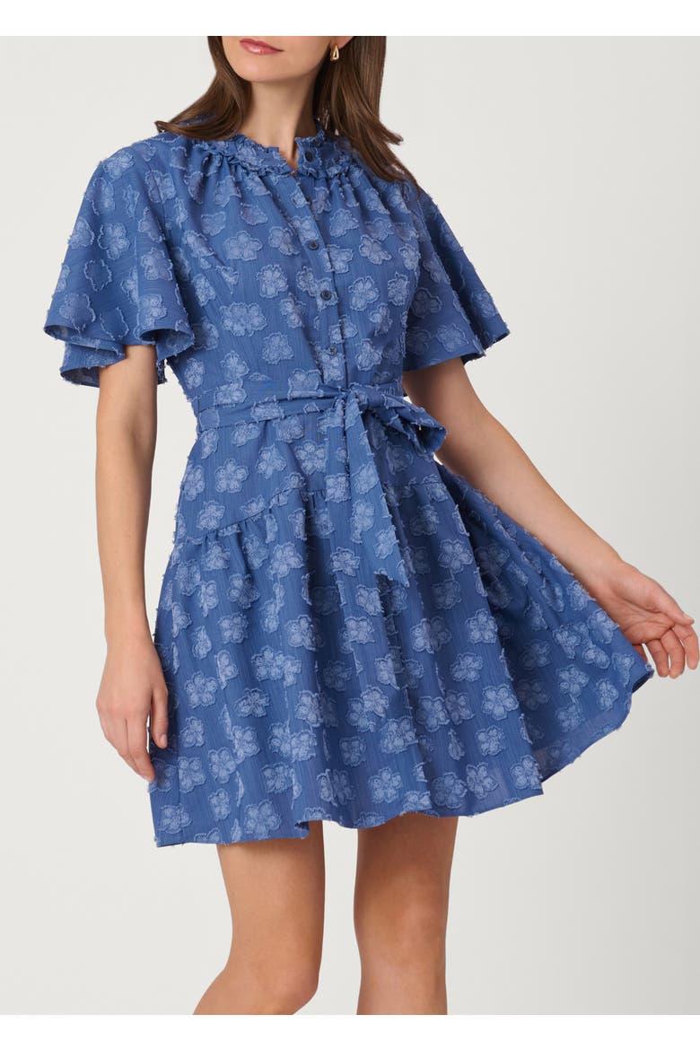 Chiffon Clip Lynn Dress, Main, color, Steel Blue