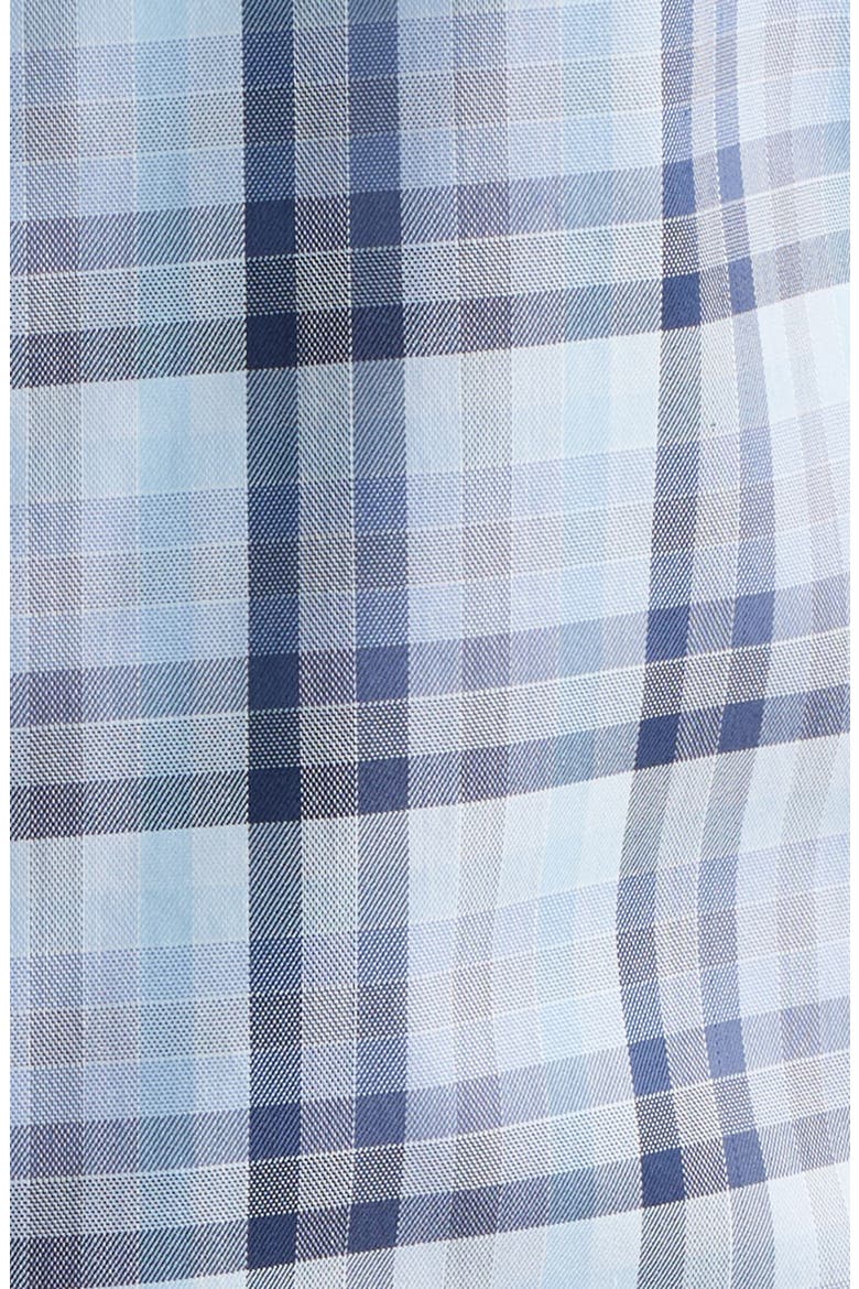 Swope Plaid Performance Twill Button-Down Shirt, Alternate, color, CROWN BLUE