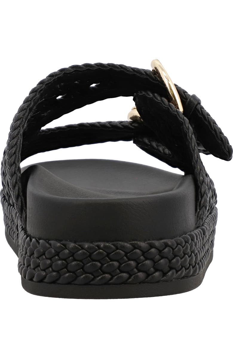MIA Braided Buckle Strap Platform Sandal, Alternate, color, Black