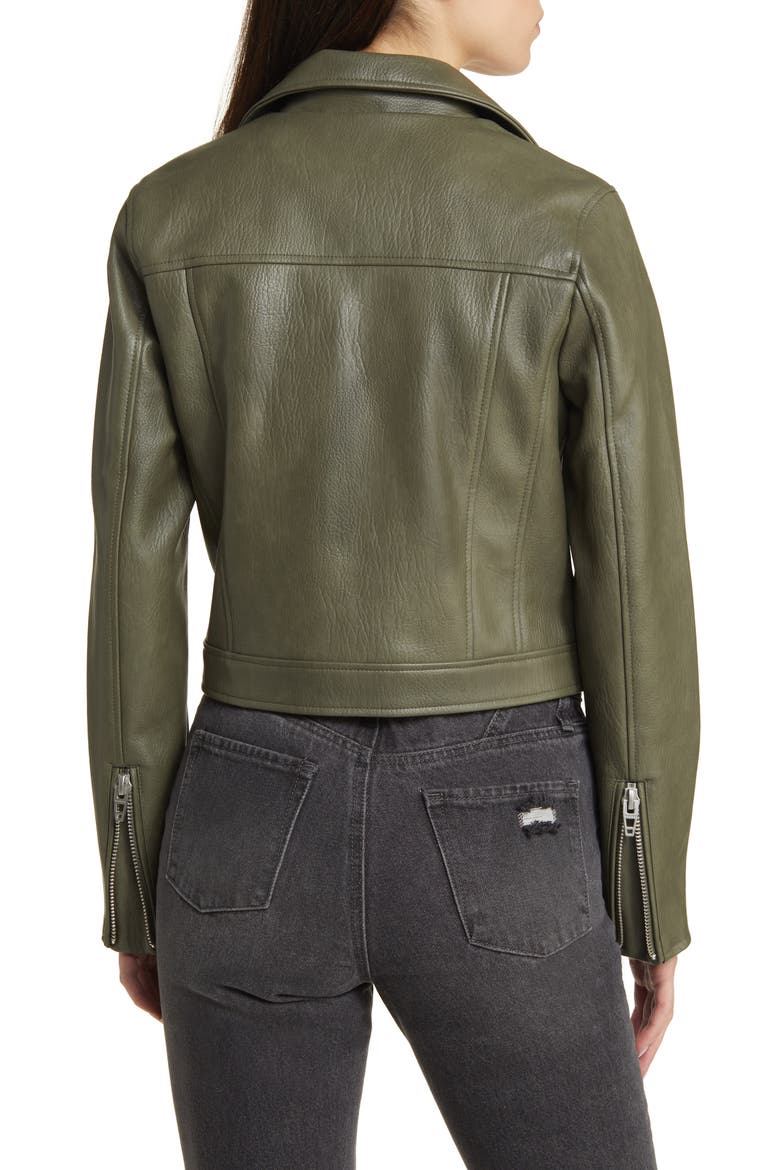 Faux Leather Moto Jacket, Alternate, color, NOT YOUR AVERAGE