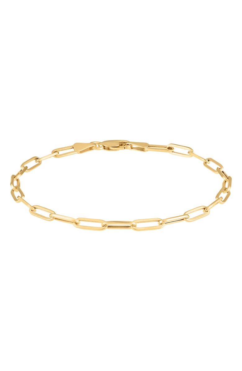 FUZION CREATIONS Paper Clip Chain Bracelet, Main, color, Yellow