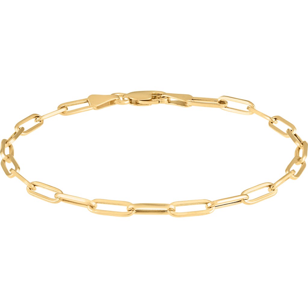 Fuzion Creations Paper Clip Chain Bracelet In Yellow