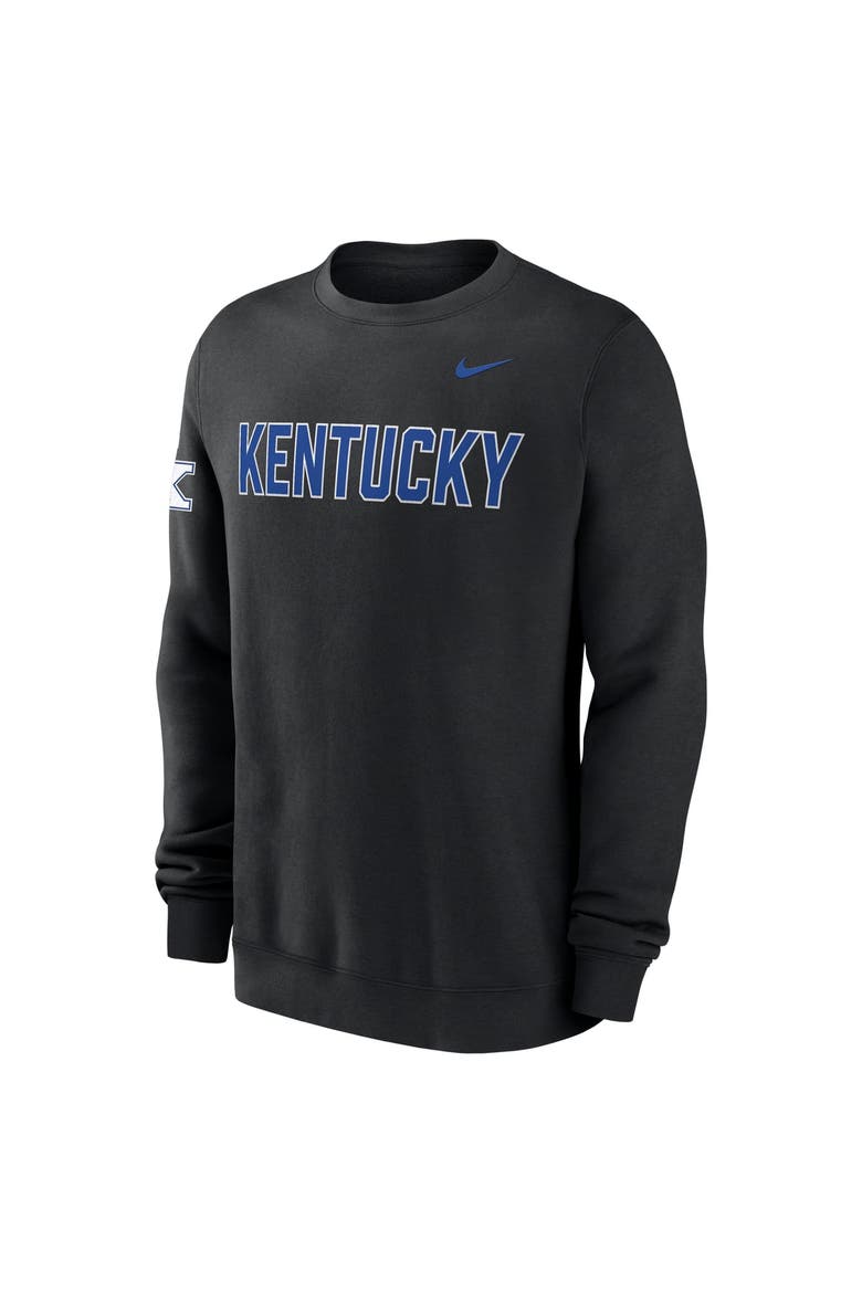 Men's Nike Black Kentucky Wildcats 2026 Sideline Club Sweatshirt, Alternate, color, Black