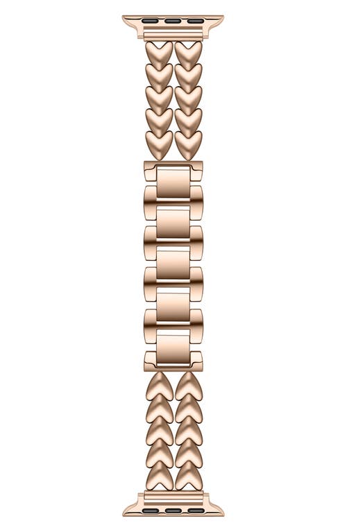 The Posh Tech Crush Hearts Apple Watch® Bracelet Watchband in Rose Gold 