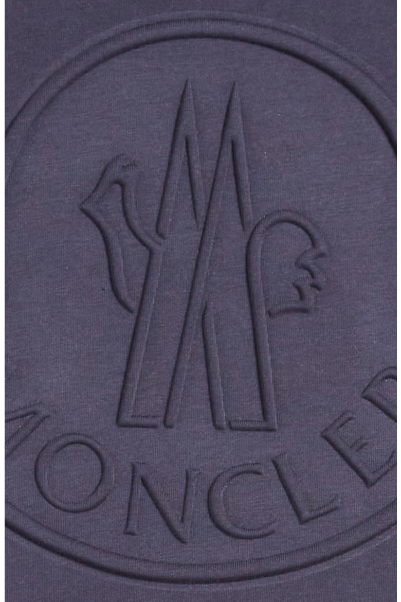 Kids' Logo Embossed Cotton T-Shirt, Alternate, color, BLUE NAVY