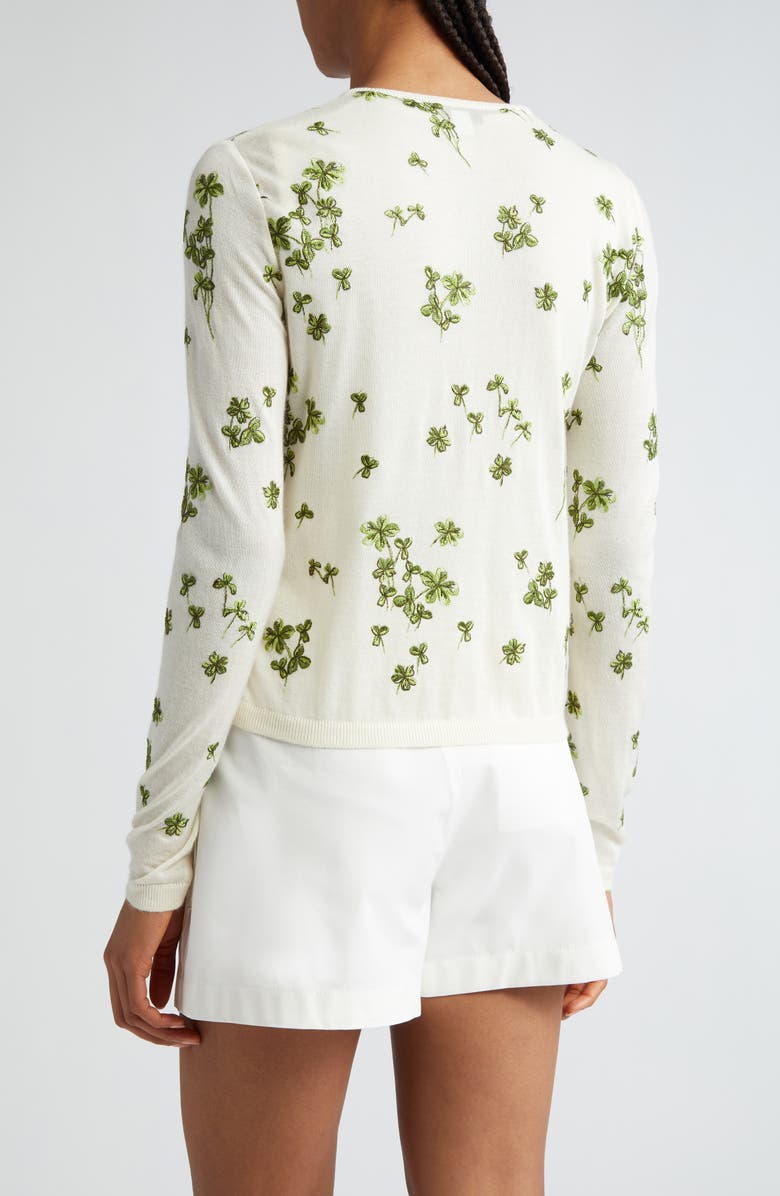 Giambattista Valli Garden Embroidered Cashmere & Silk Cardigan, Alternate, color,