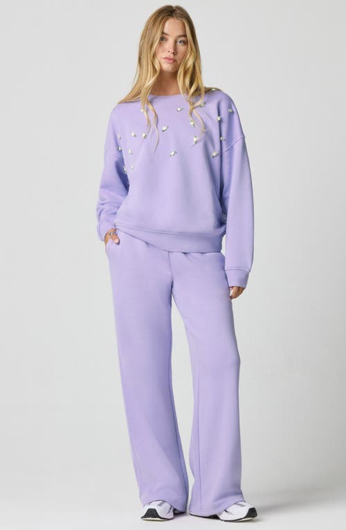 Florence By Mills Rosette Oversize Pullover In Purple