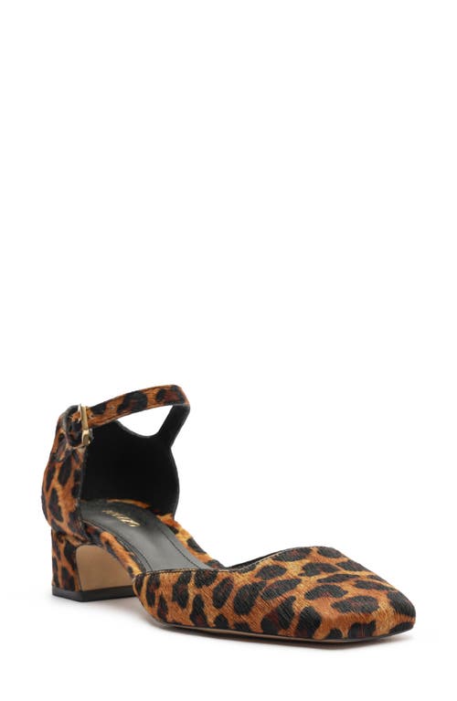 Arezzo Tori Ankle Strap Pump In Animal Print