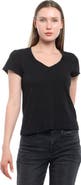 WILT Clothing Slim Deep V-Neck Rib Back Tee