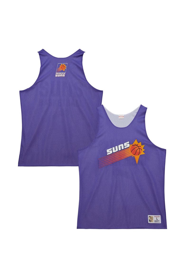 Men's Mitchell & Ness Purple/White Phoenix Suns Hardwood Classics Reversible Mesh Practice Jersey, Alternate, color, Purple
