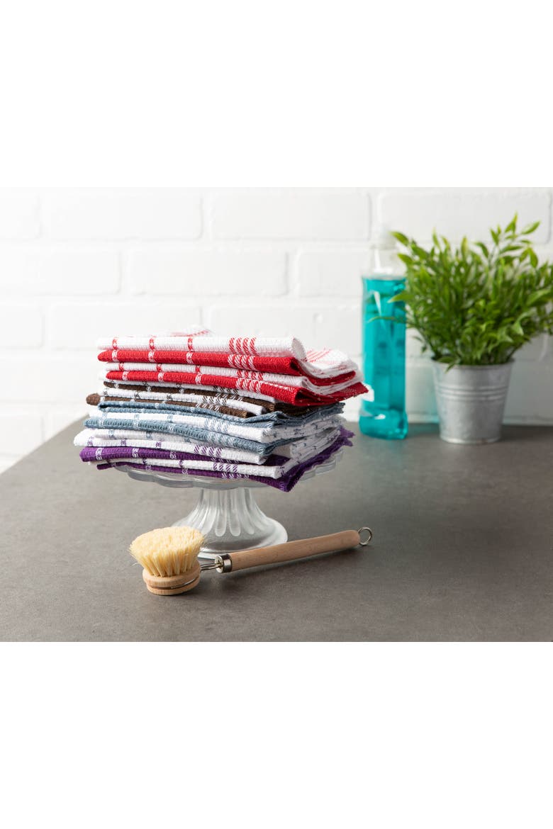 Blue Waffle Weave Dishcloth Set/12, Alternate, color, Blue