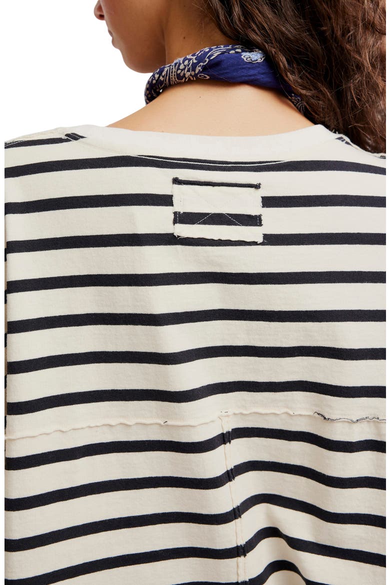 Second Sense Striped T-Shirt, Alternate, color, IVORY COMBO
