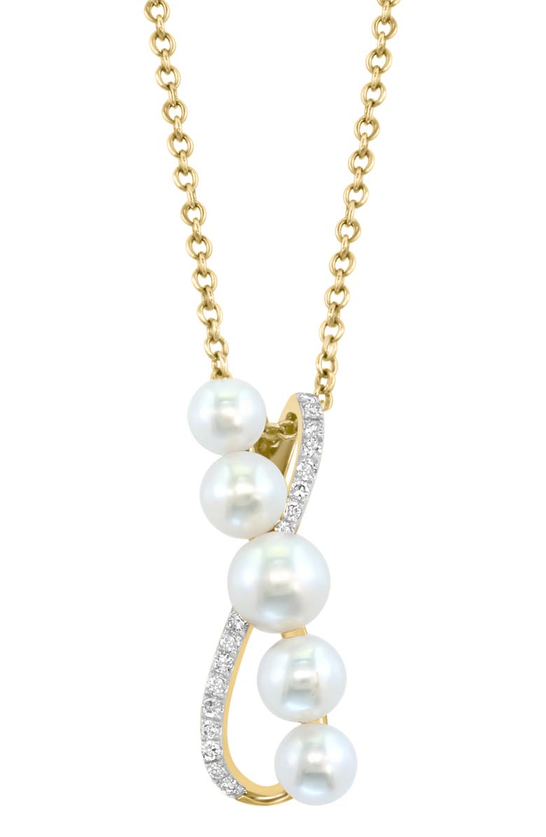 EFFY Diamond & Freshwater Pearl Pendant Necklace, Alternate, color, 