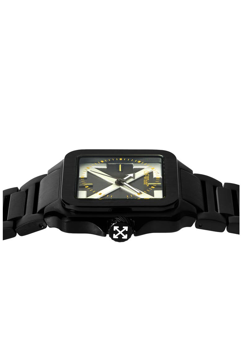 Proto Layer Quartz Bracelet Watch, 38mm x 46.5mm, Alternate, color, IP BLACK