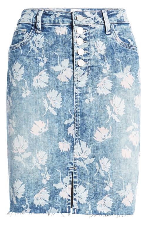 Wash Lab Denim Floral Denim Miniskirt