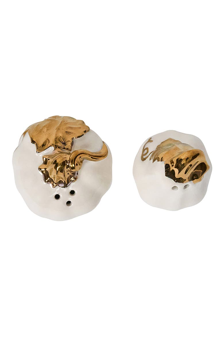 Forest Walk Pumpkin Salt & Pepper Shakers, Alternate, color, GOLD
