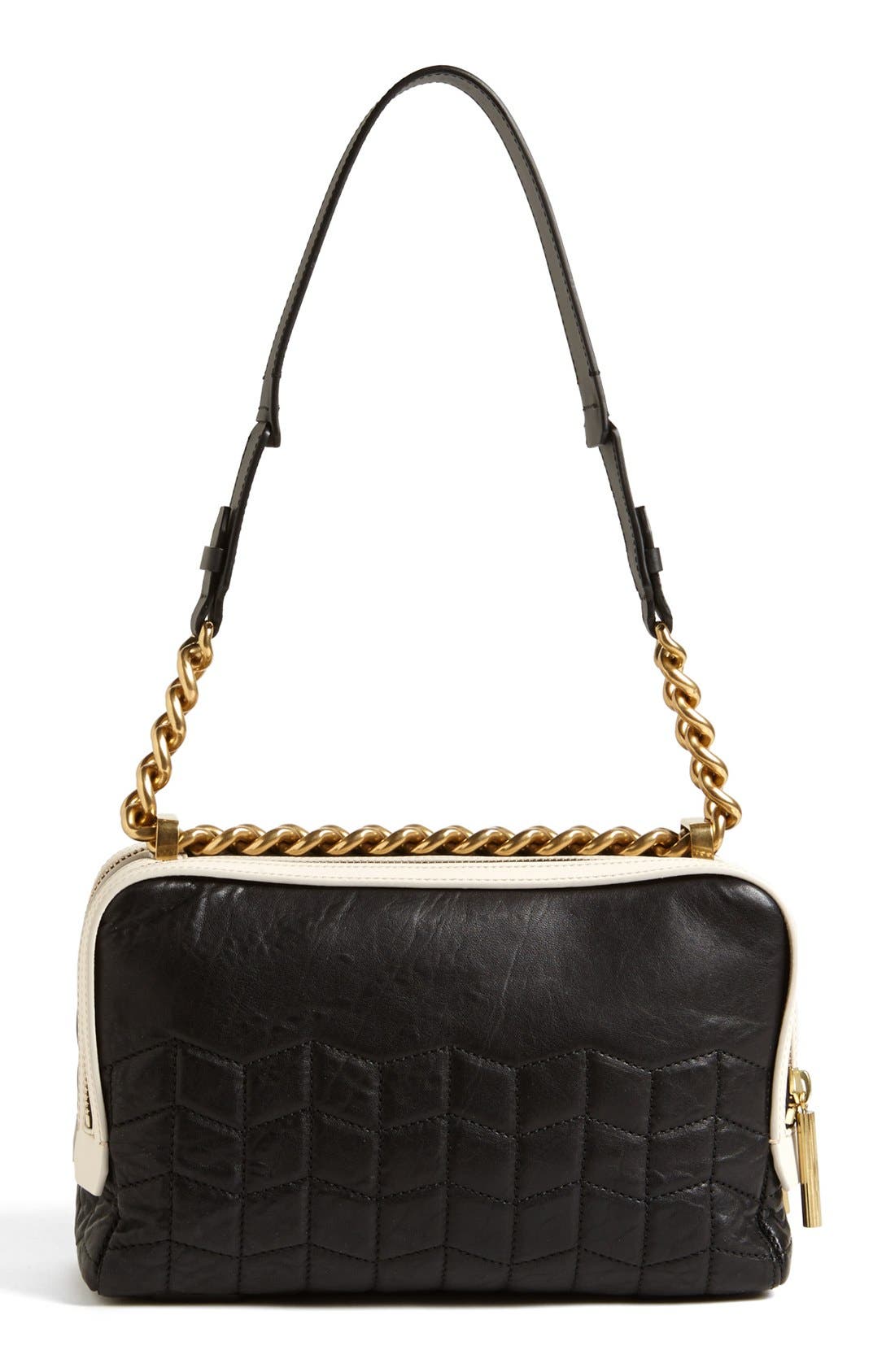 Lanvin 'Padam' Quilted Double Zip Shoulder Bag, Alternate, color, 
