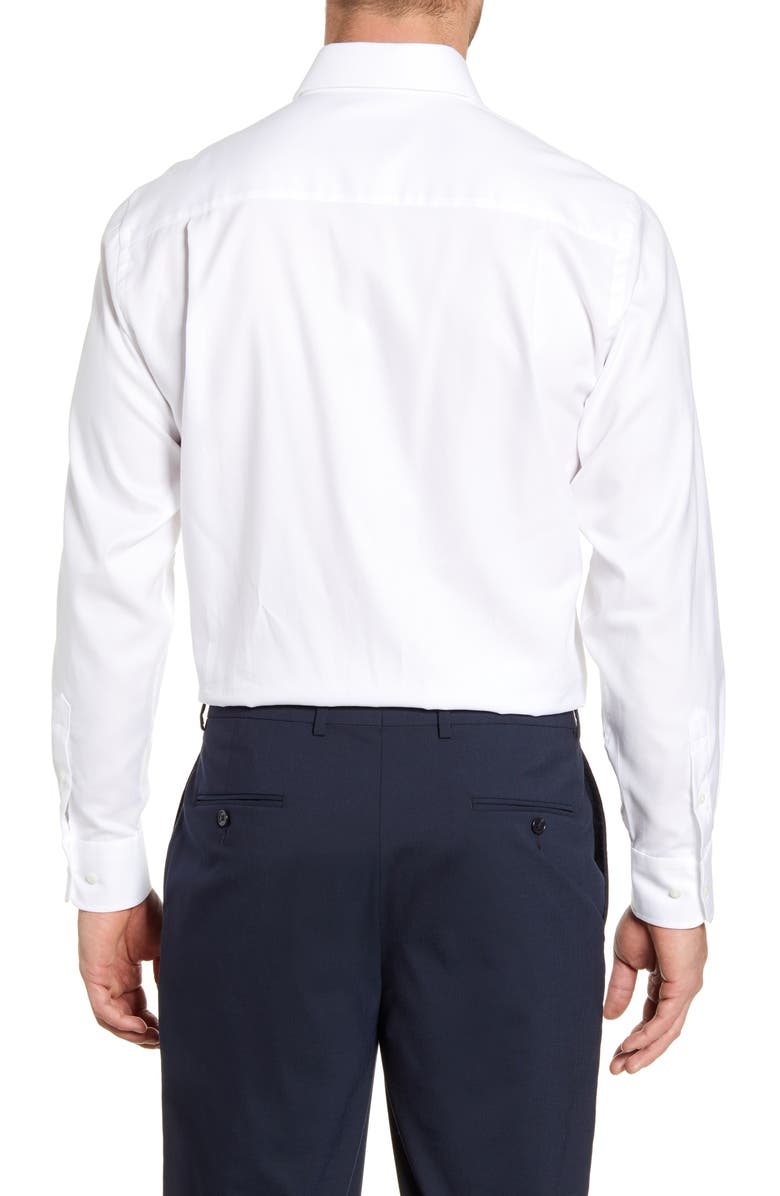 David Donahue Regular Fit Royal Oxford Dress Shirt, Alternate, color, White