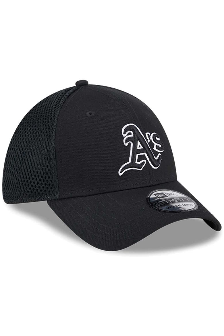 Men's New Era Athletics Neo 39THIRTY Flex Hat, Alternate, color, Black