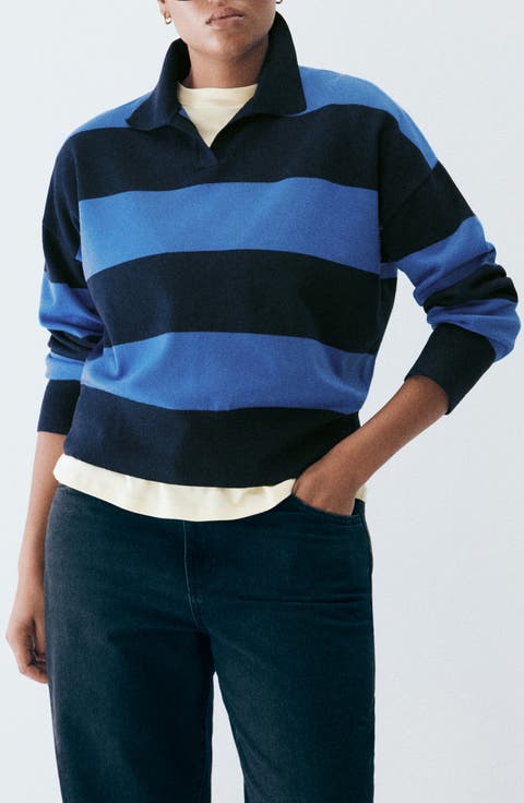 Stripe Polo Sweater