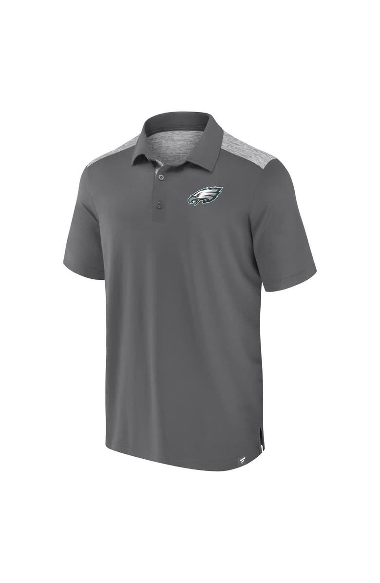 FANATICS Men's Fanatics Heather Gray Philadelphia Eagles Long Shot Polo, Alternate, color, 