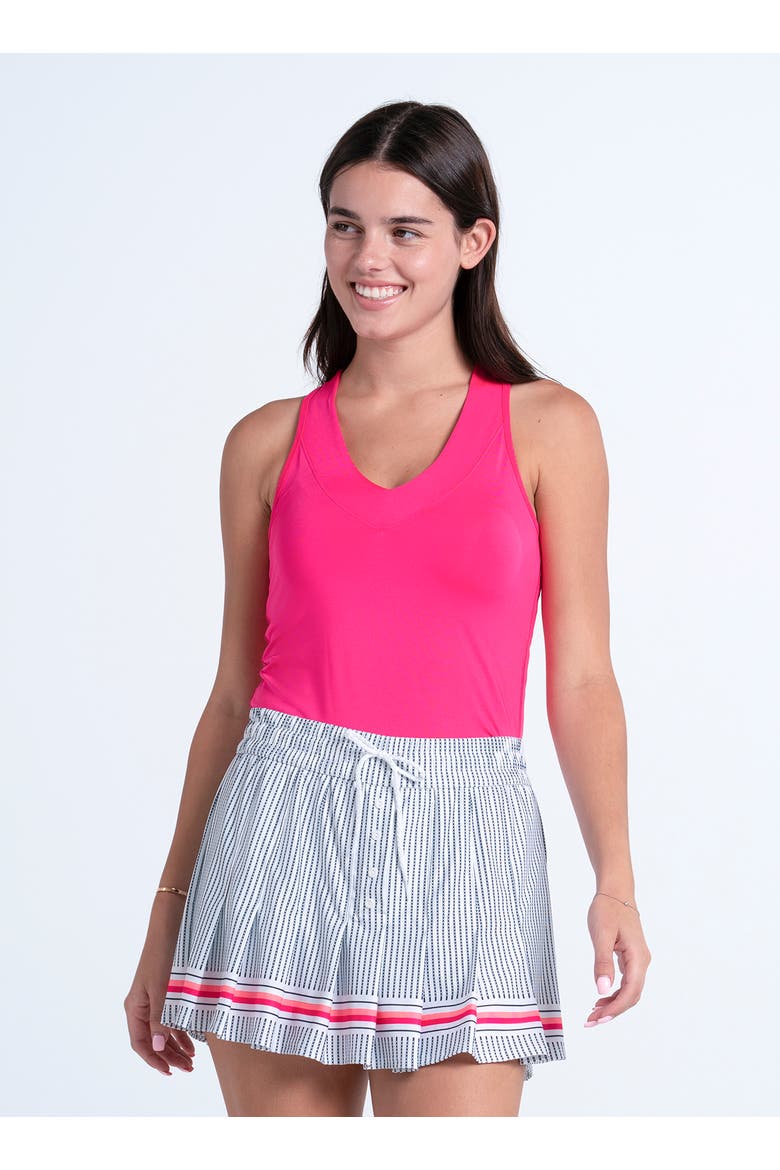 High Waisted Glow Stripe Skirt, Alternate, color, Multi