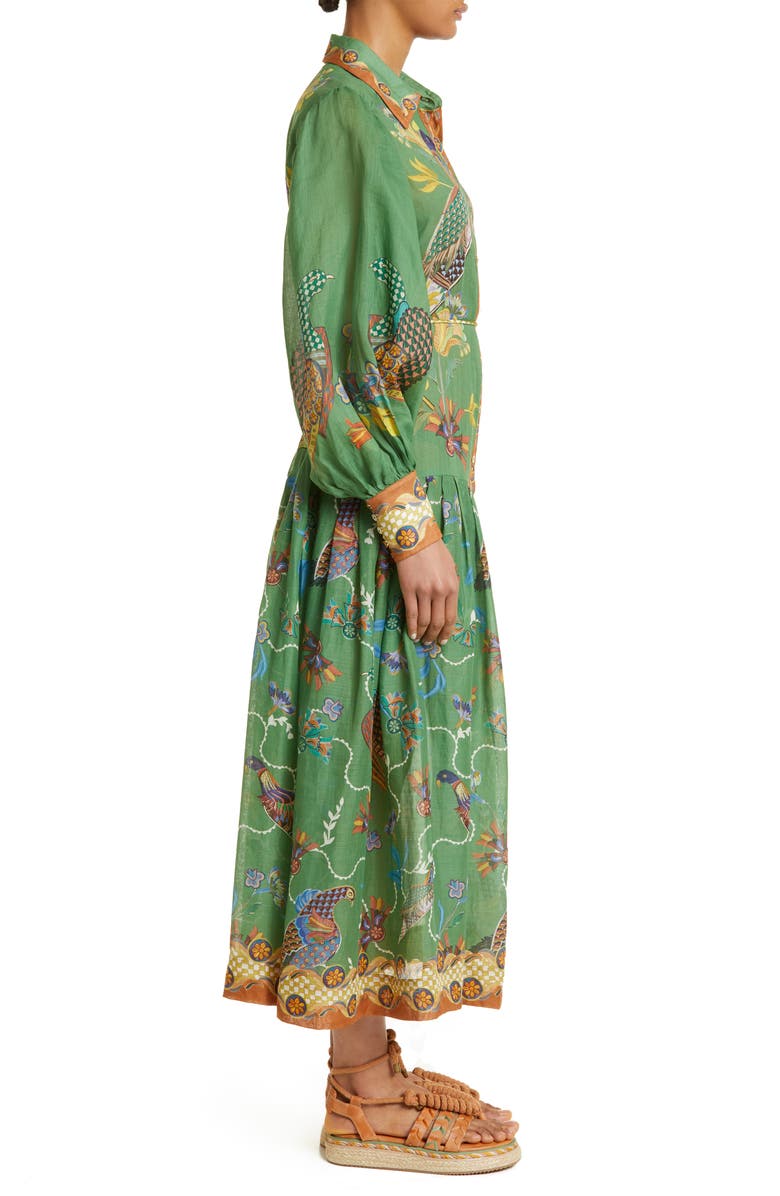 ALEMAIS Birdie Belted Long Sleeve Shirtdress, Alternate, color, 