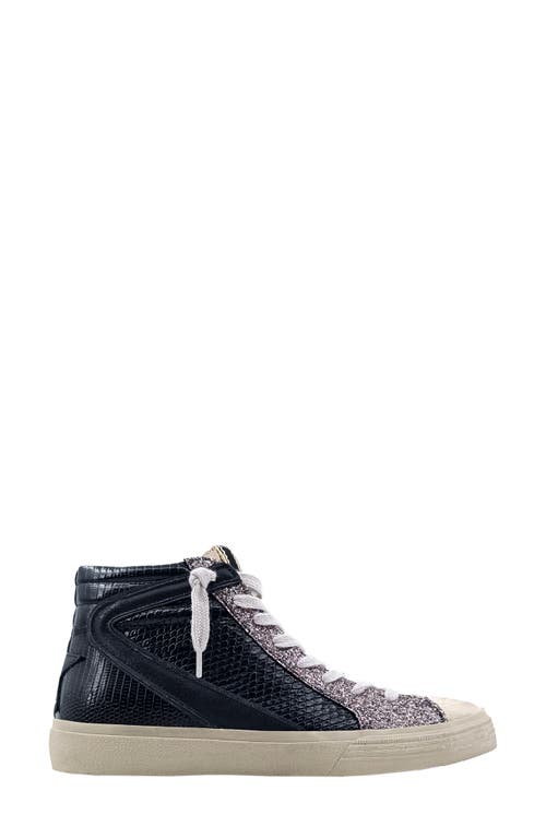 Shushop Rooney High-top Sneaker In Black Snake