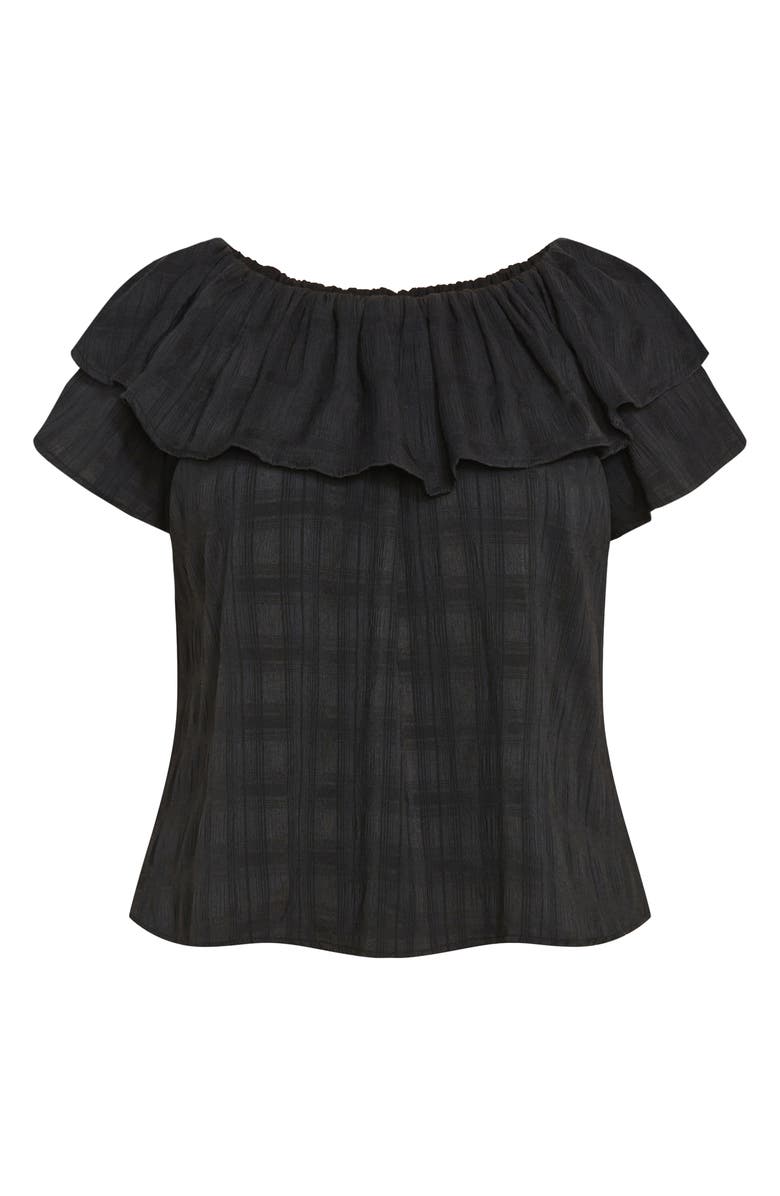 City Chic Christy Off the Shoulder Ruffle Top, Alternate, color,
