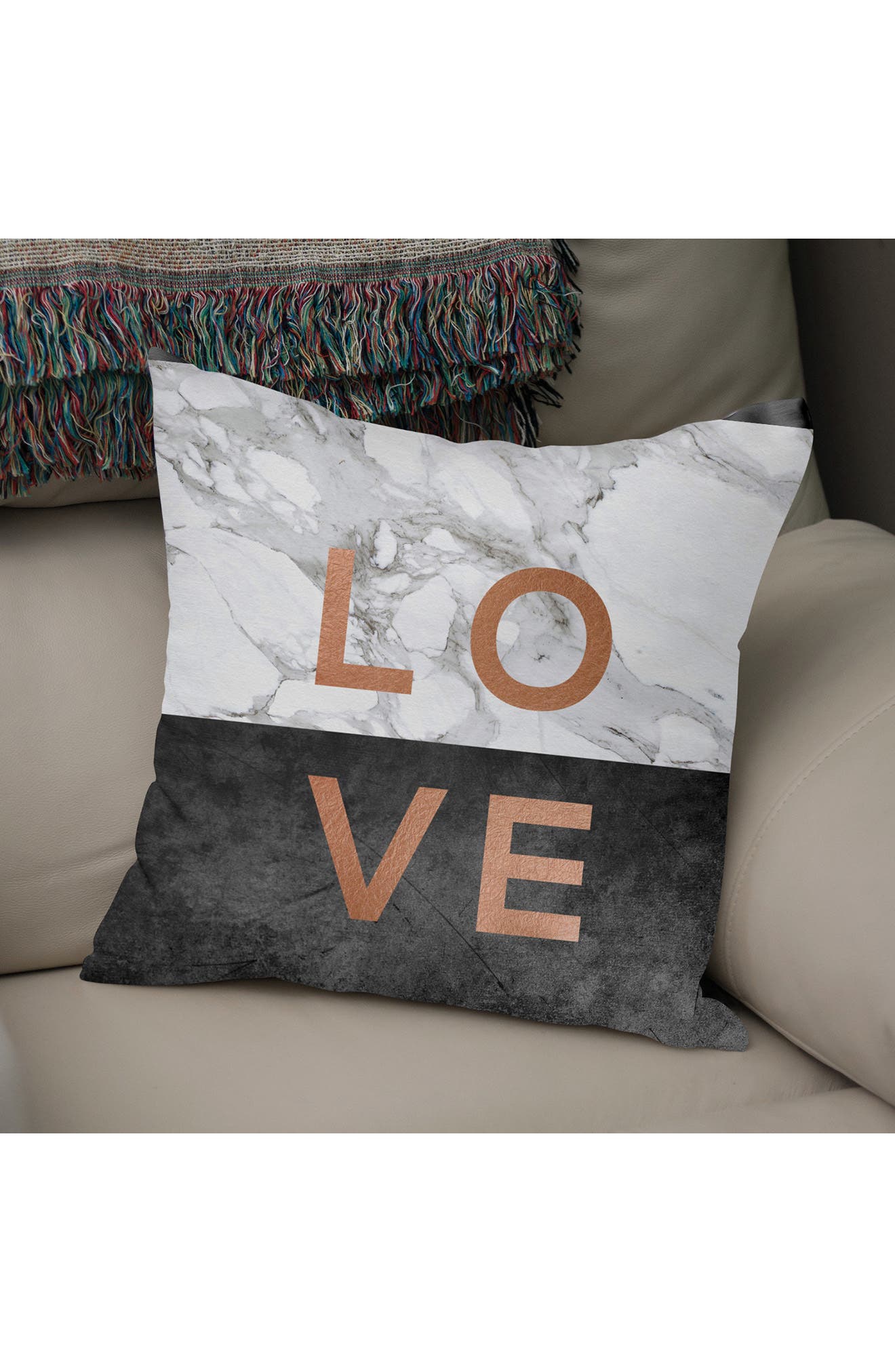 CURIOOS Love Copper Print Throw Pillow | Nordstromrack