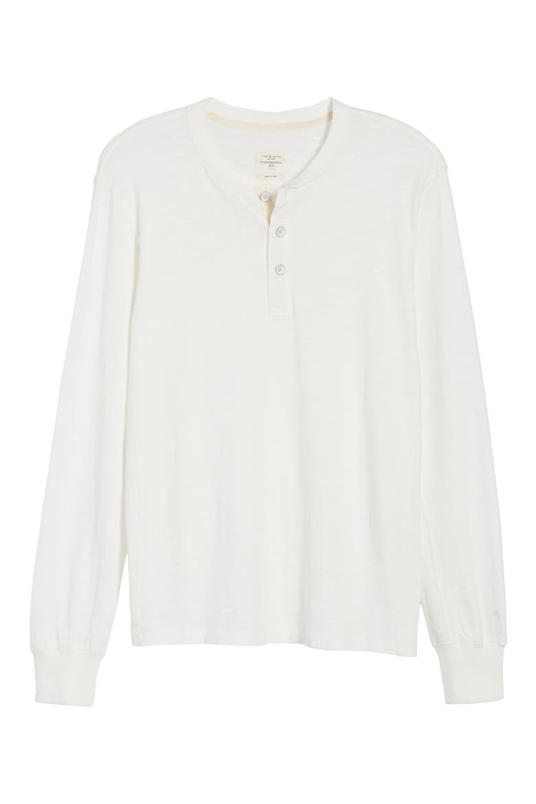 Classic Slim Fit Henley, Alternate, color, WHITE