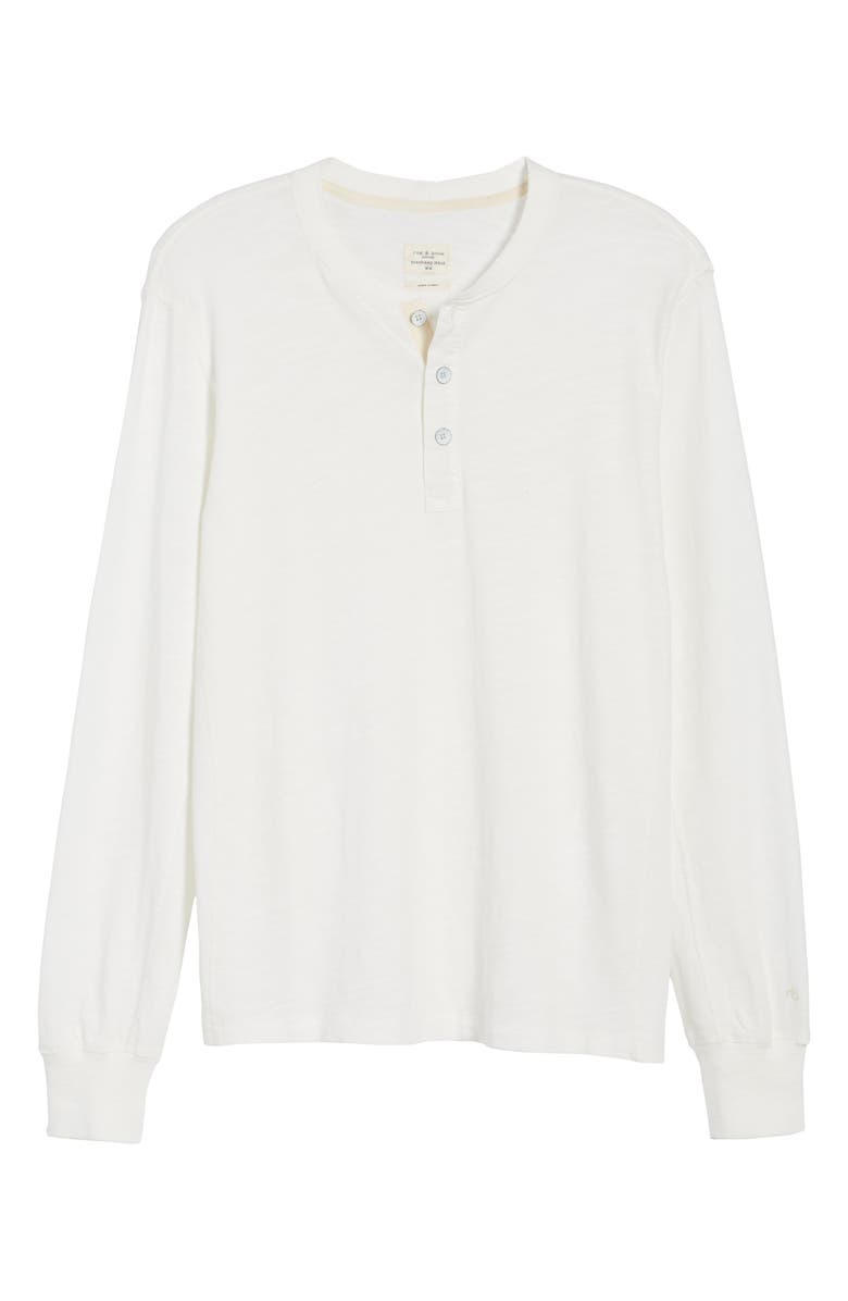 rag & bone Classic Slim Fit Henley, Alternate, color, White