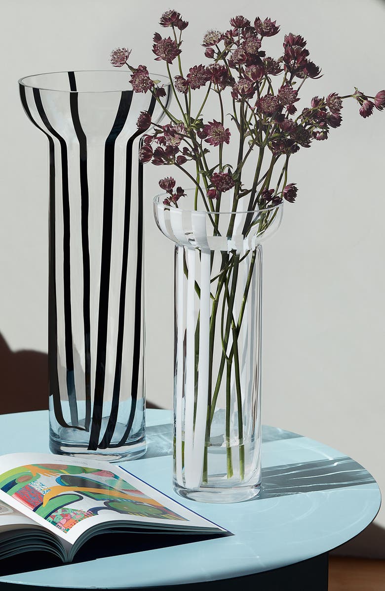 LSA Stripe 12.5-Inch Vase, Alternate, color, White