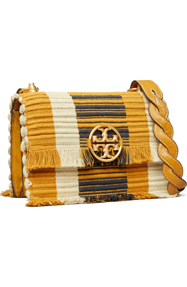Tory Burch Miller Woven Stripe Small Shoulder Bag, Alternate, color,