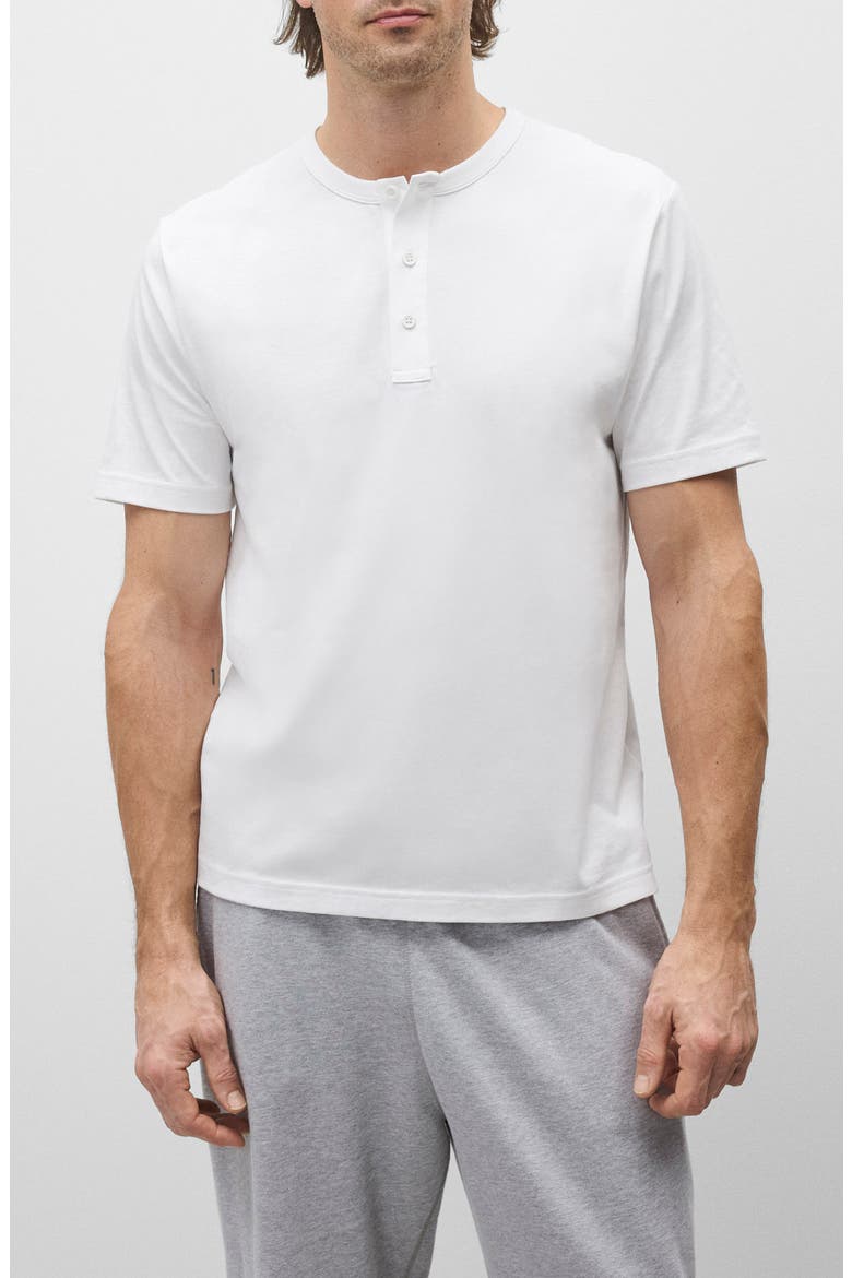 Lightweight Jersey Henley, Main, color, WHITE