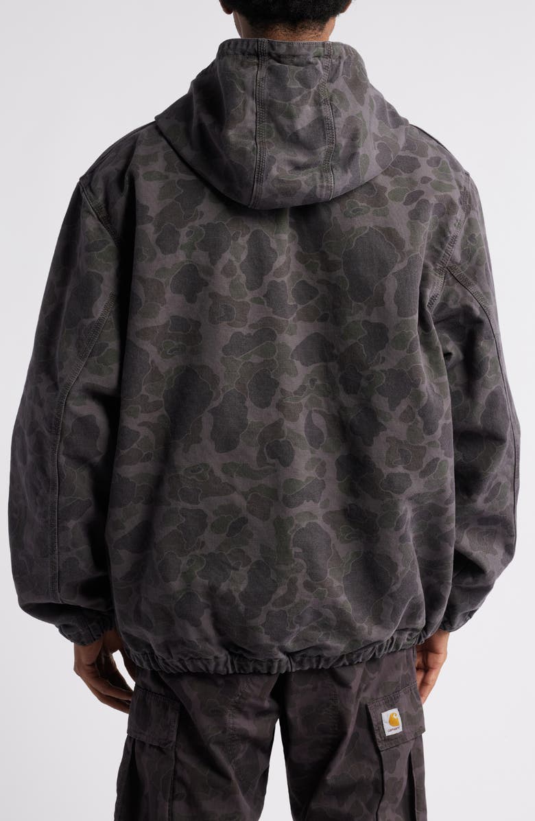 Carhartt Work In Progress Duck Camo Print Organic Cotton Hooded Jacket, Alternate, color,