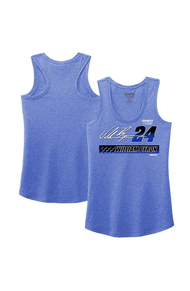 HENDRICK MOTORSPORTS TEAM COLLECTION Women's Hendrick Motorsports Team Collection Royal William Byron Racerback Tank Top, Main, color, 