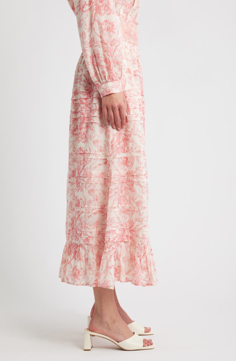 LOVE THE LABEL Joni Floral Cotton Blend Midi Skirt, Alternate, color,