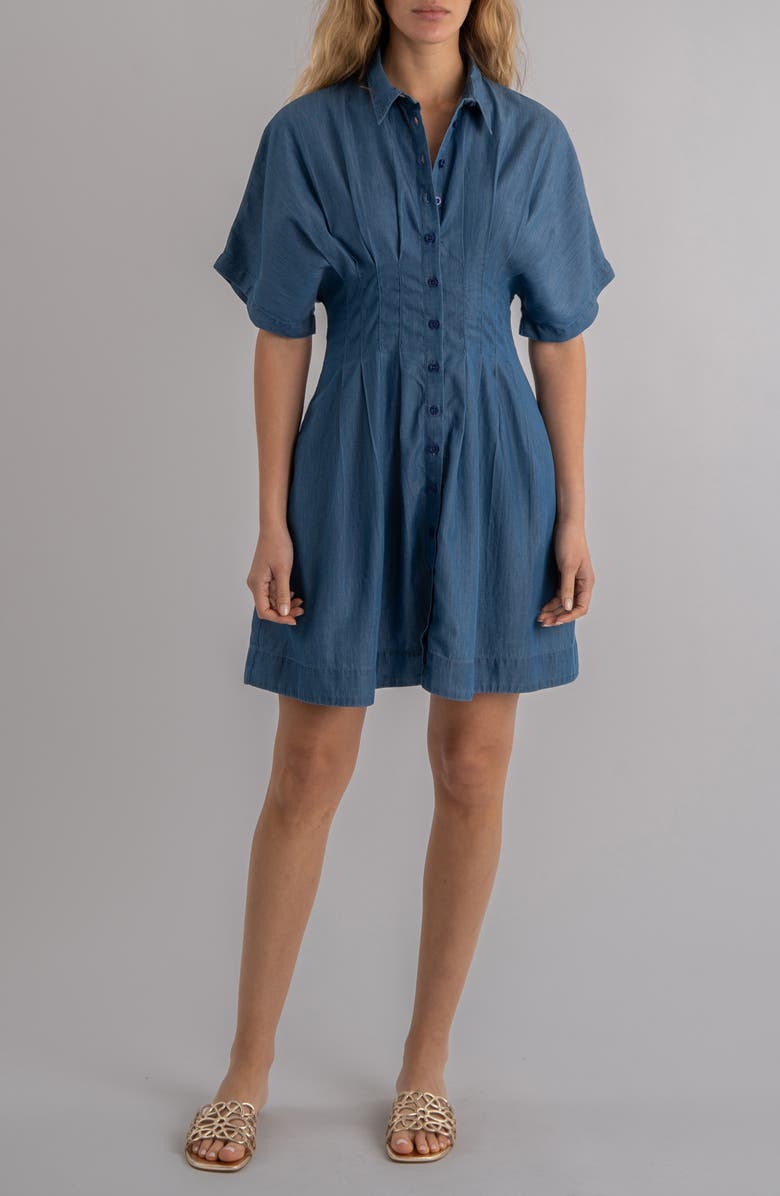 KUT from the Kloth Francesca Dolman Sleeve Button-Up Shirtdress, Main, color, 