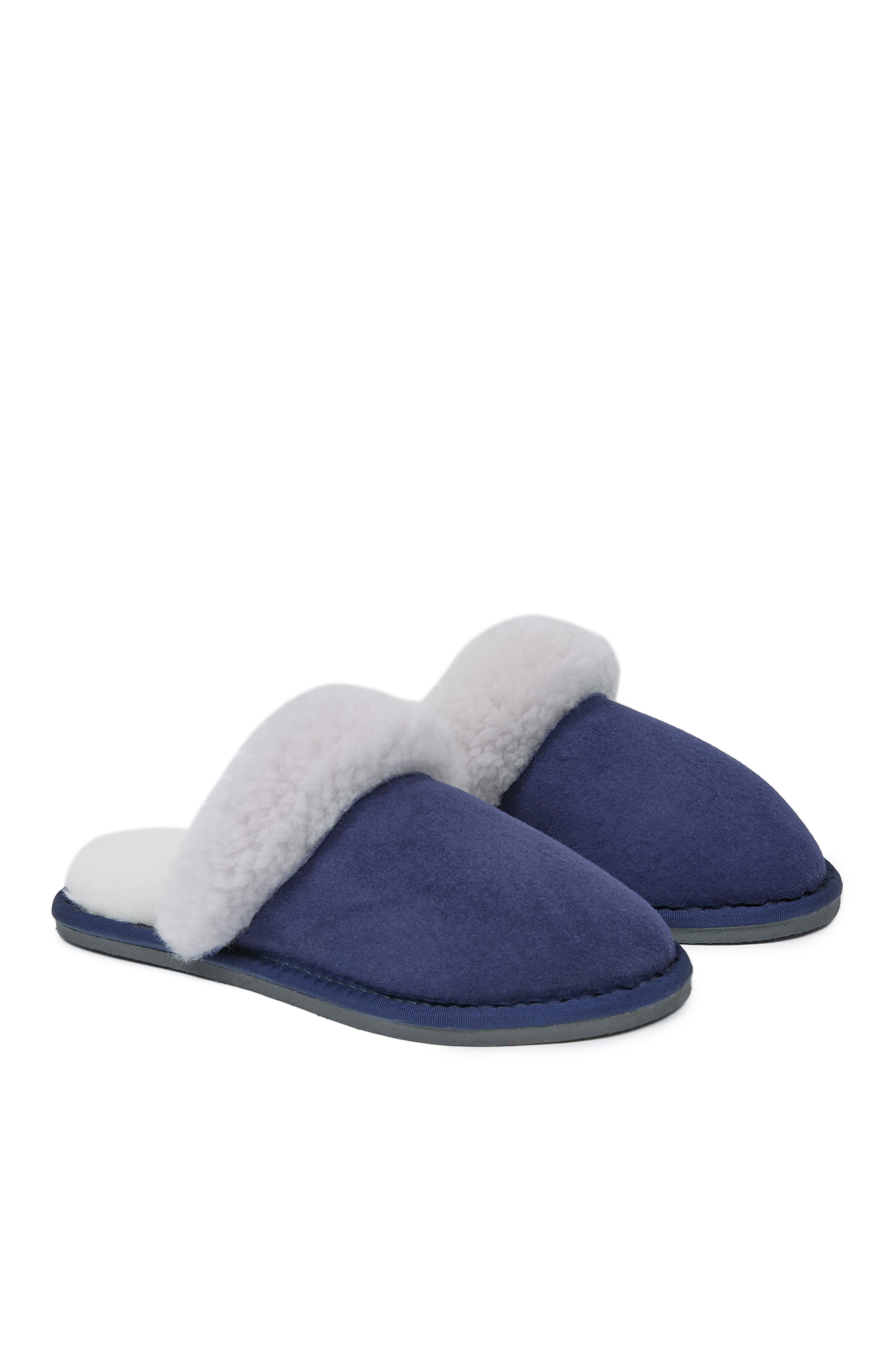 Celtic & Co. Ladies' British Turnback Mules, Main, color, Blue Iris