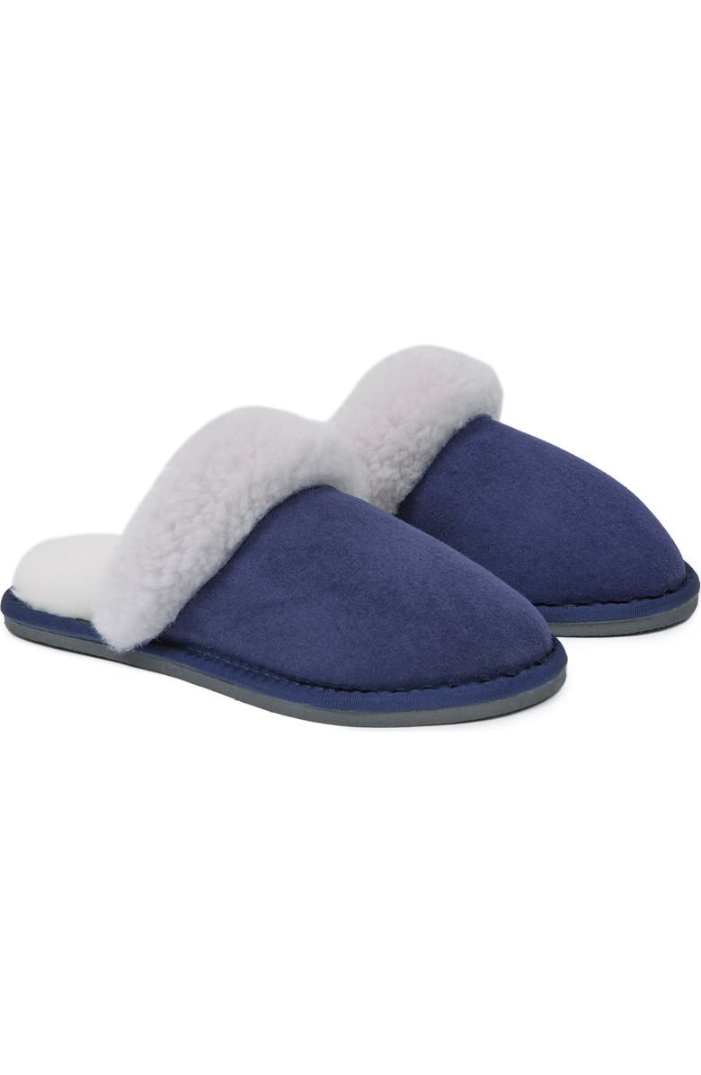 Celtic & Co. Ladies' British Turnback Mules, Main, color, Blue Iris