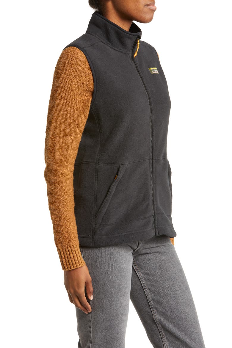 Mountain Recycled Polyester Fleece Vest, Alternate, color, BLACK